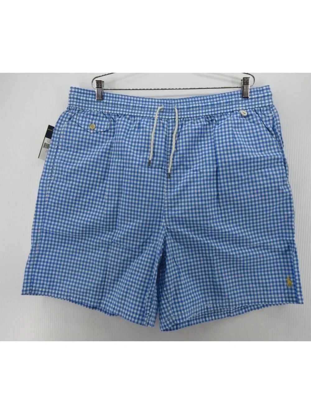 Polo Ralph Lauren Swim Shorts XXL Tall Bathing Suit Gingham Plaid Pony